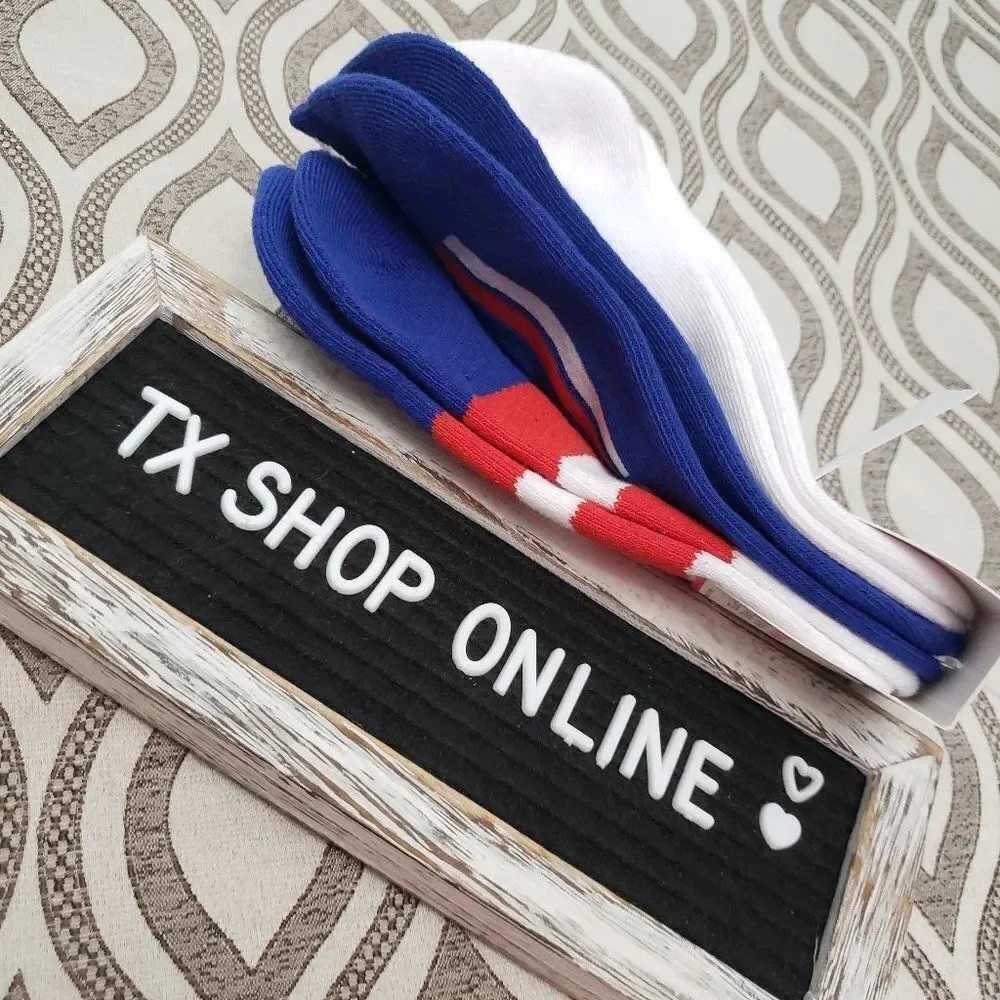 FILA 3 pairs no show socks American Flag NWT